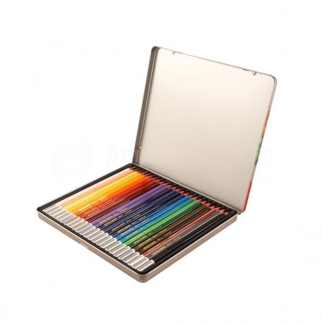 Boite Métallique de 24 crayons couleur TECHNO artColor Outils d'artiste