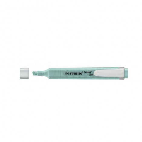 Marqueur fluorescent STABILO swing cool Pastel, biseautée 1.0-4.0mm,  Touche de turquoise avec clip