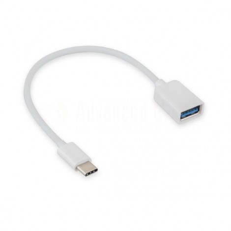 Câble OTG USB Femelle/ Micro USB Blanc