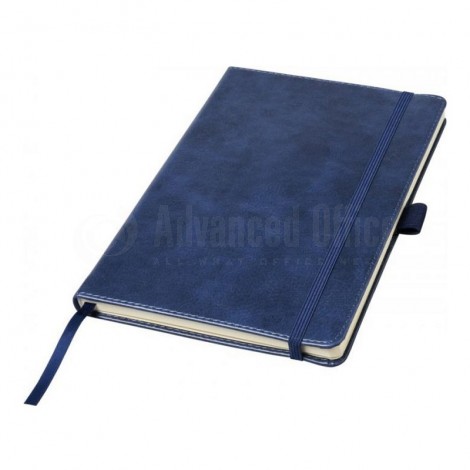 Notebook A5 couverture rigide en simili cuir 192 pages Bleu