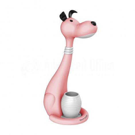 Lampe de bureau enfant Porte stylos PROMATE Goofy, Touch contrôle, LED 350Lum 60W, 5V/350mA, Rose