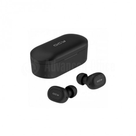 Oreillette Bluetooth 5.0 TWS Stéréo Intra-Auriculaires QCY T2 Double Microphone avec Etui de recharge Noir