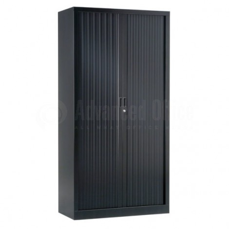 Armoire métallique, 02 portes rideau coulissantes Noir 9005, Structure Noir 9005 ,H 1,98m 