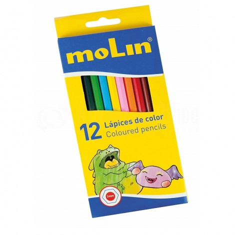 Boite de 12 crayons de couleur MOLIN GM