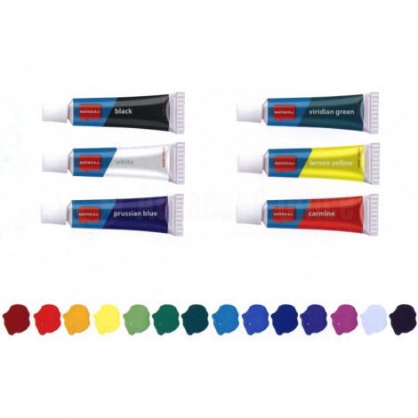 Peinture gouache NATARAJ 14 Tubes 5ml