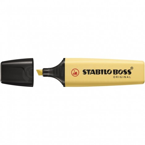 Marqueur fluorescent STABILO Boss Original Pastel 2.0-5.0mm crème de jaune