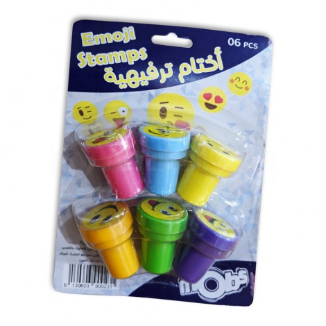 Paquet de 6 Tampons Kids MOBS Emoji Stamps Multi-couleurs