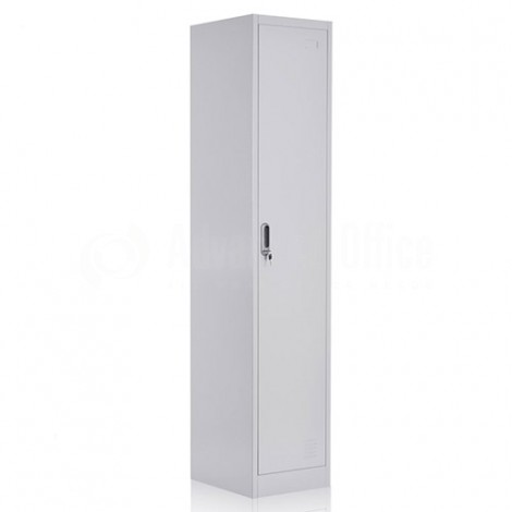 Armoire Vestiaire métallique 1 compartiments , 0.38 x 0.45 x 1.85 m Gris