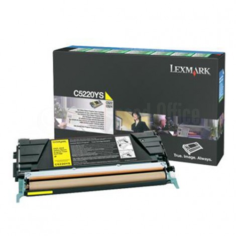Toner LEXMARK C5220YS Yellow pour C522/524/530/532/534