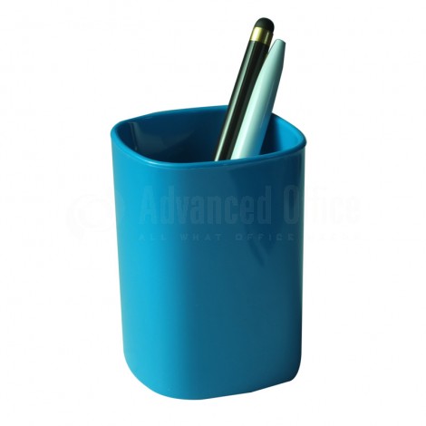 Porte stylo VERTEX en Plastique V-9522 Carrée arrondi Bleu