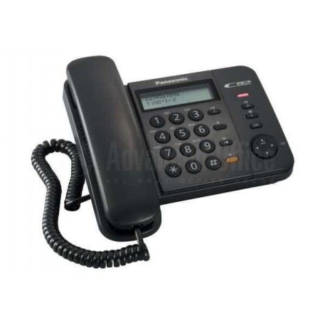 Téléphone PANASONIC KX-T580 avec afficheur + Haut parleur Noir