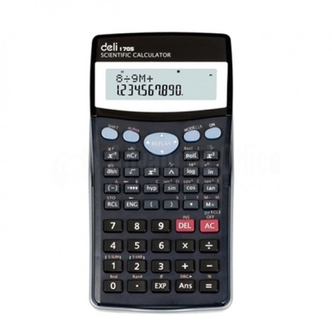 Calculatrice scientifique DELI 1705 (10 chiffres + 2 exposants) 2 Ligne 240 Fonctions