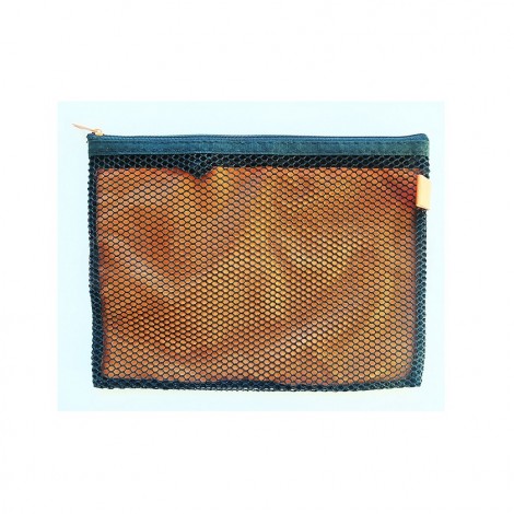 Pochette zip filet WINNABLE NTB-04 avec poche interne à fermeture 205 x 160mm en nylon Orange