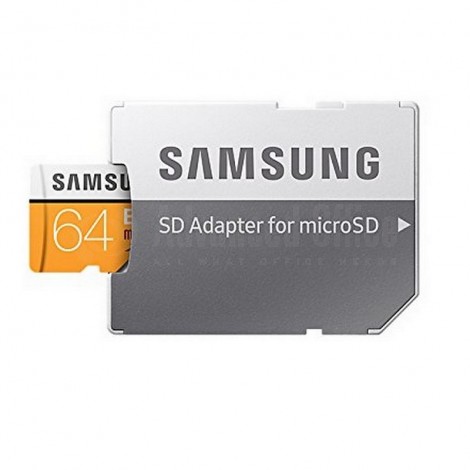 Carte mémoire SAMSUNG 64Go MicroSD Classe 10 + Adaptateur
