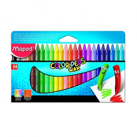 Crayon à cire 24 pcs MAPED Color'Peps 861013