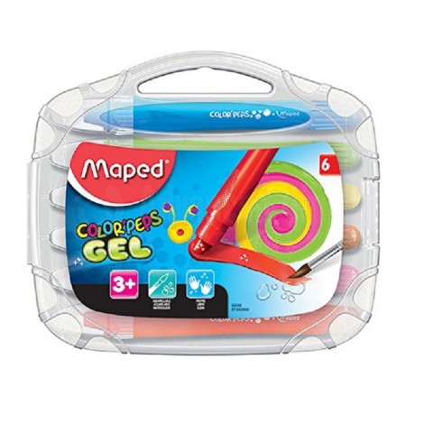 Boite de 6 Stylos Gel Couleurs MAPED Color'Peps