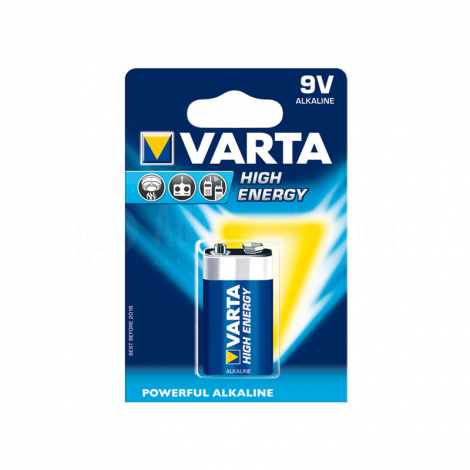 Pile 9V VARTA High Energy Alkaline 