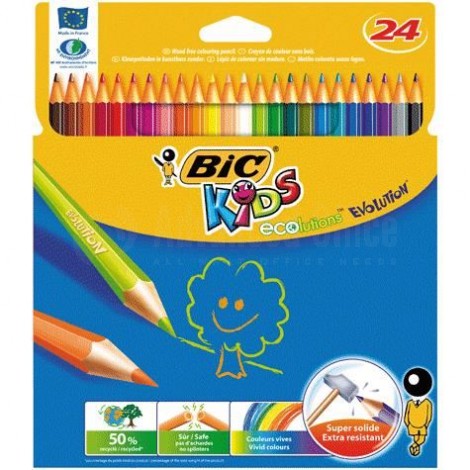 Boite de 24 crayons de couleur BIC Kids Evolution