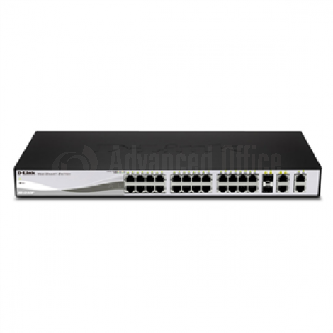 Switch D-LINK 24 ports RJ45 10/100Mbps + 4 ports 10/100/1000 BaseT + 2 Ports combo 1000B