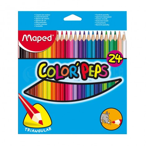 Boite de 24 crayons couleur MAPED Color'Peps