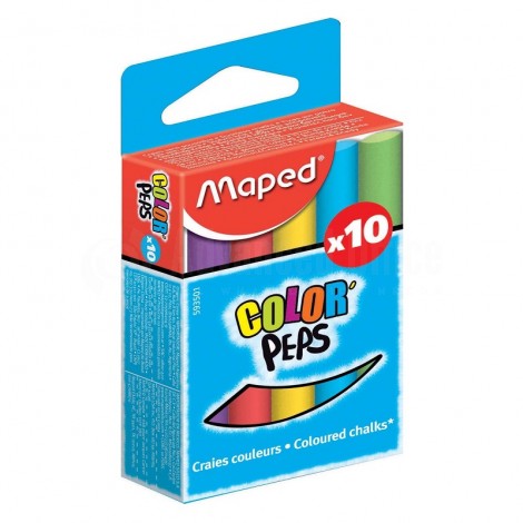 Boite de 10 Craie couleur MAPED Peps