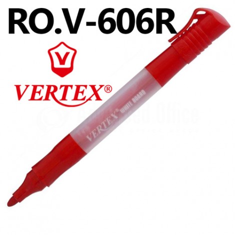 Marqueur rechargeable pour tableau blanc VERTEX Rouge rond