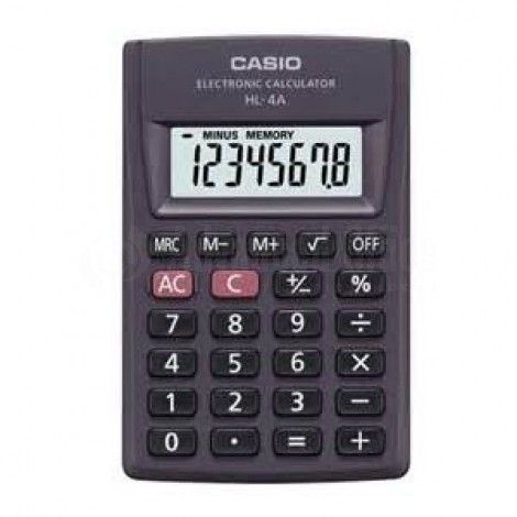 Calculatrice CASIO HL-4A 8 Chiffres Noir