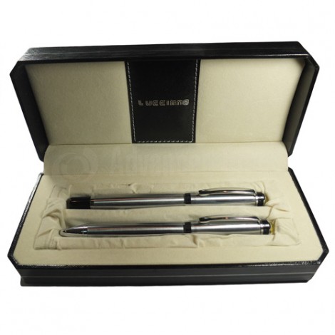 Parure de 2 stylo LUCCIANO Argenté