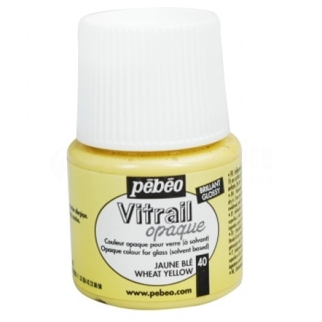 Flacon de peinture PEBEO vitrail Opaque 45 ml Jaune Blé