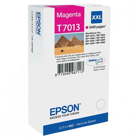 Cartouche EPSON T7013 XXL Magenta pour WP-4015/4525/4095/4595/4515