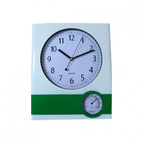 Horloge murale Blanc/Vert