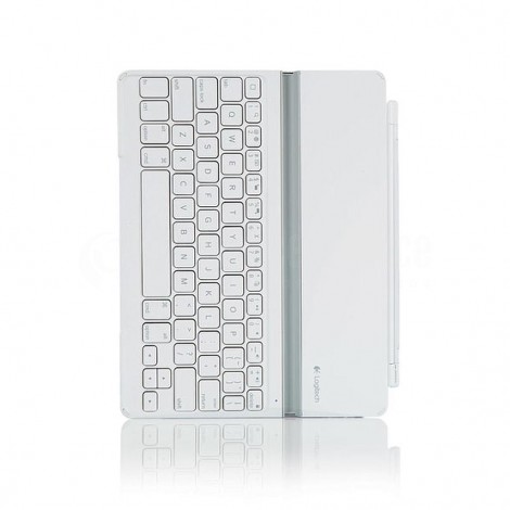 Clavier Bluetooth  pour tablette LOGITECH coque ultrathin Blanc