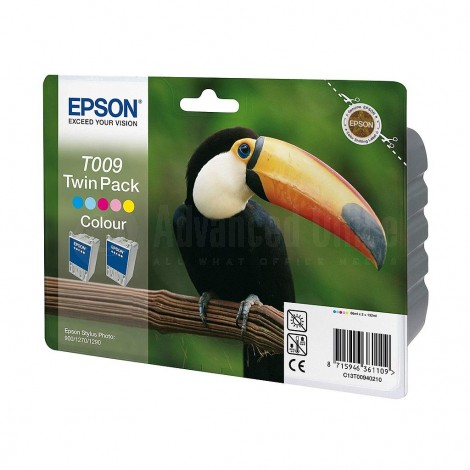 Pack de 2 Cartouche couleur EPSON T009 pour imprimantes 900/1270/1290/1290S