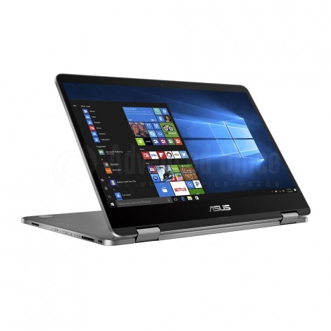 Laptop ASUS VivoBook Flip 14 TP401, Intel Celeron N3350, 4Go, 64Go eMMC, 14" tactile, Windows 10, Gris