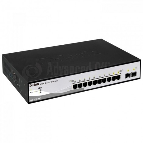 Switch D-LINK 8 ports 10/100/1000 PoE with 4 combo sfp smart