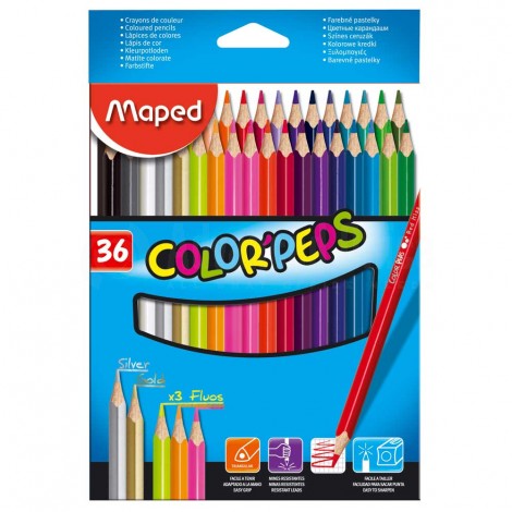 Boite de 36 crayons couleur MAPED