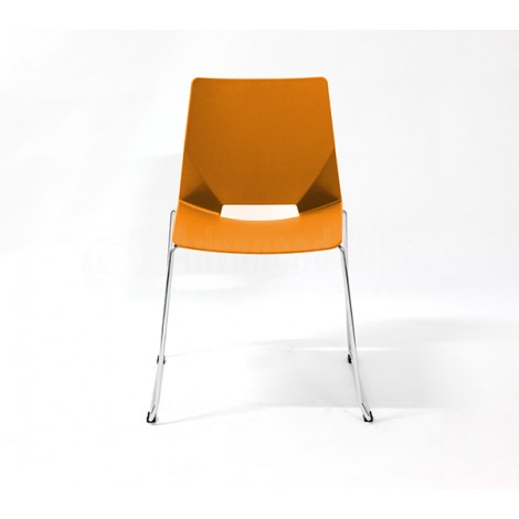 Chaise visiteur MODUS Luge sans accoudoir Série HF, Orange