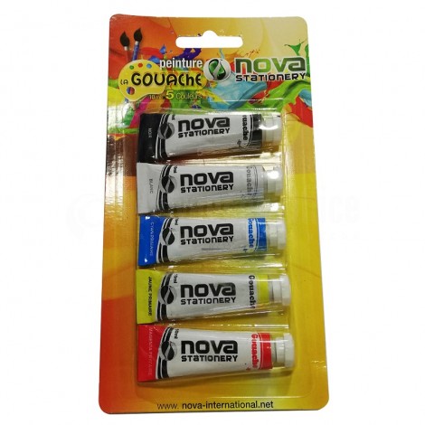 Peinture gouache NOVA S-311 Boite de 5 tubes de 9ml