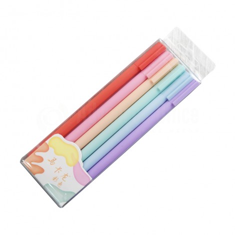 Pochette de 6 Stylos Gel Écolier GOLDEN/ORN Warn hour light Z-1517 Multi couleurs pastel