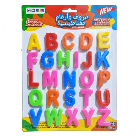 Plaque Alphabet Français MOBS CG Toys 48130-2 en carton, lettres magnétiques, avec Mini-Jeux éducatifs au dos