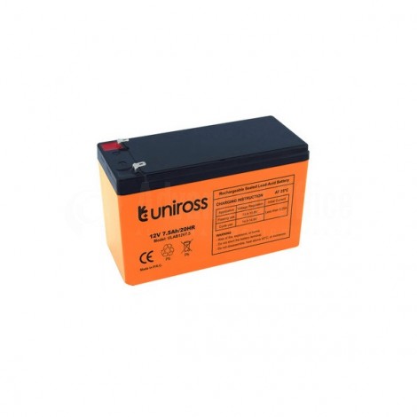 Batterie pour onduleur UNIROSS Vrla 12V, 7.5Ah