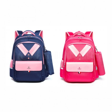 Sac à dos scolaire VERTEX VS-4522 avec Trousse couleur associe pour Fille