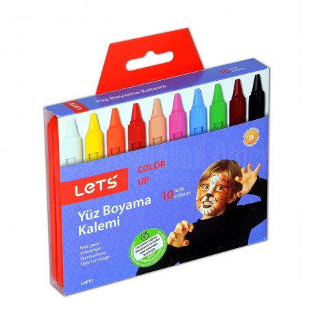 Boite de 10 crayons à maquillage LETS  Twister Face Paint