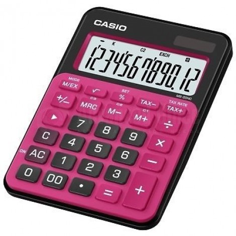 Calculatrice CASIO MS-6NC 8 Chiffres Rouge/Noir