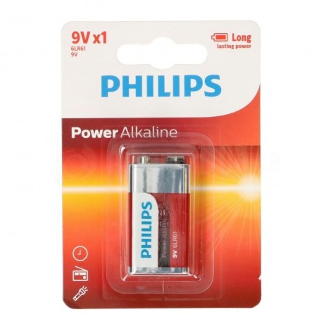 Pile PHILIPS 6LR61/ 9V Power Alkaline B1