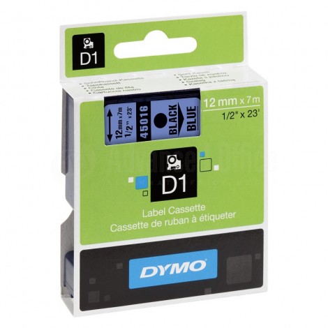 Recharge DYMO D1 45016 pour Label Manger 100+/150 12mm x 7m noir/Bleu