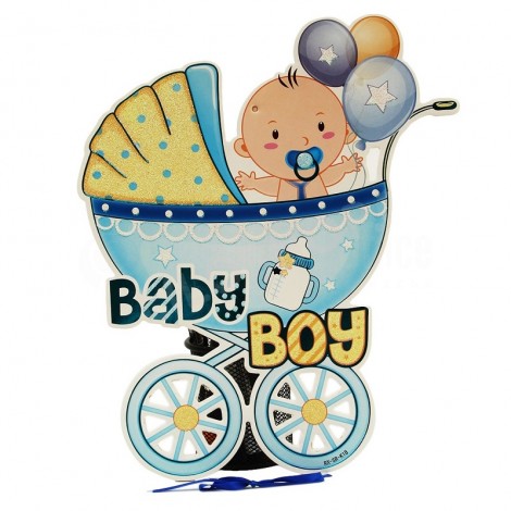 Décoration murale RX-SR-K18 Baby Boy autocollante en polystyrène pour chambre d'enfant