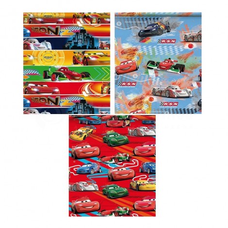 Papier cadeau HOOMARK motifs CARS 200 x 70 cm 60g/65g