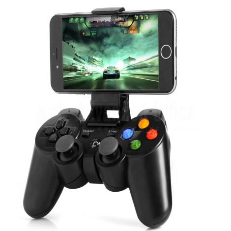 Manette de jeux sans fil N1-3017 Bluetooth 2.1 Rechargeable avec support Smartphone/ Tablette ajustable pour Android/ IOS/ Windows et console