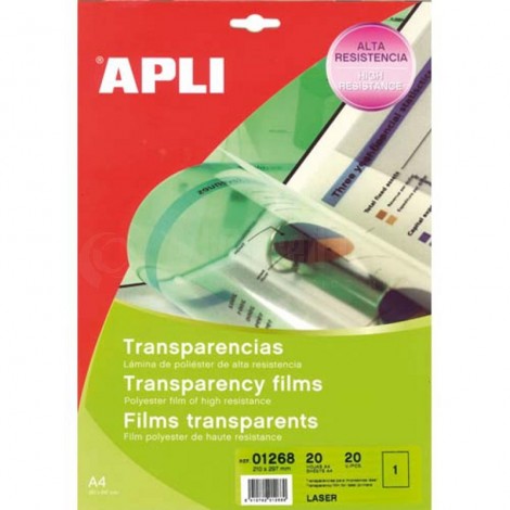 Rame étiquettes transparentes pour impression laser APLI